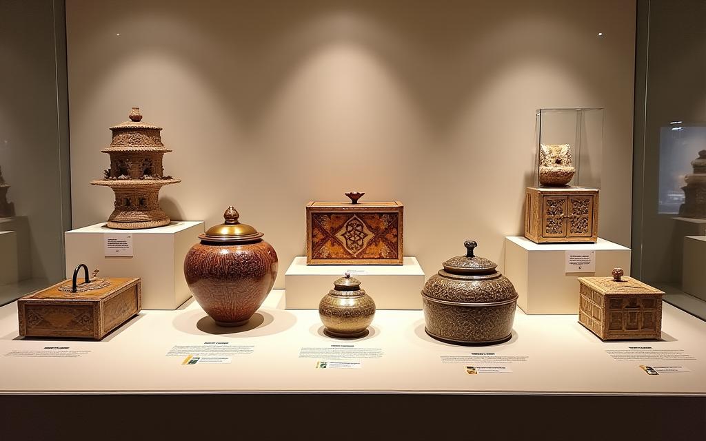 A display of diplomatic gifts received by the UAE presidency.